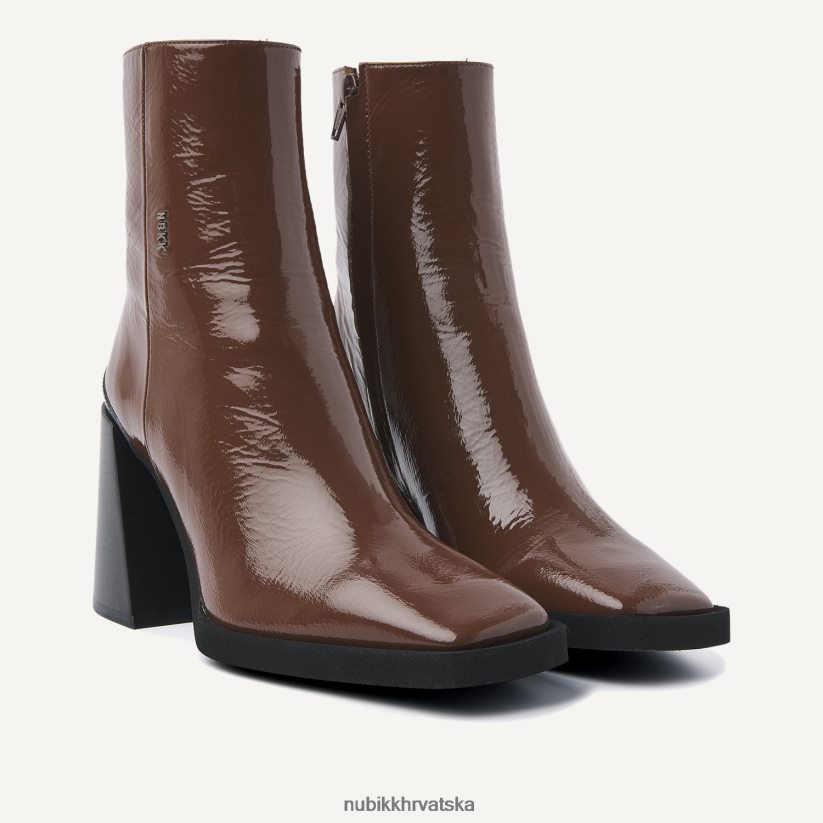 cipele Nubikk lana pilar ii lakirane gležnjače žene smeđa PBP6TP90