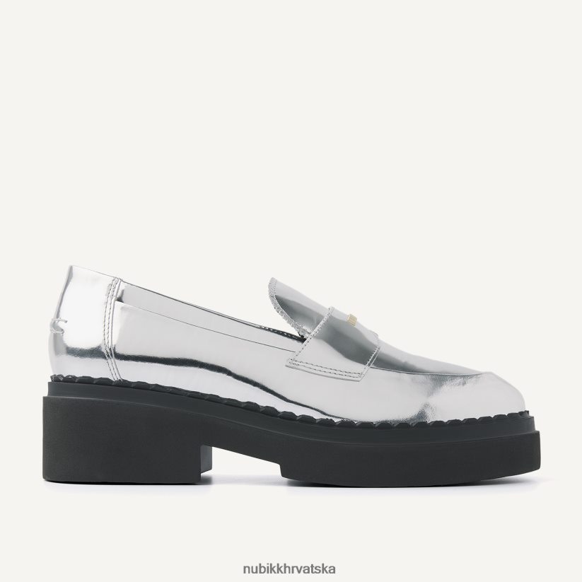 cipele Nubikk frankie metalik mokasina žene srebro PBP6TP150