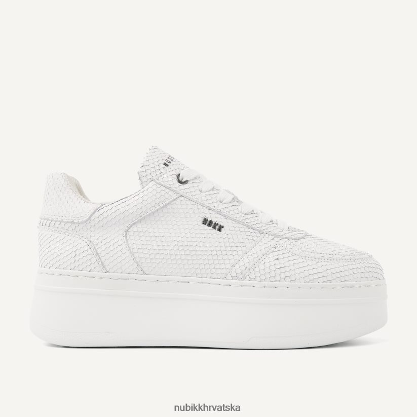 cipele Nubikk bayou zmijske tenisice s platformom žene bijela PBP6TP114
