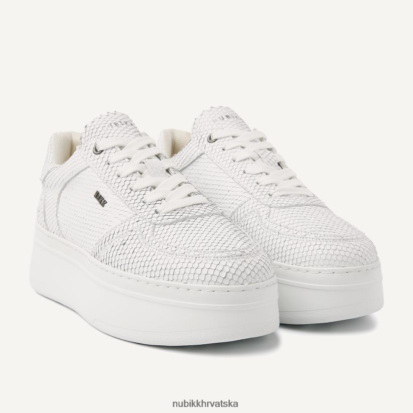 cipele Nubikk bayou zmijske tenisice s platformom žene bijela PBP6TP114