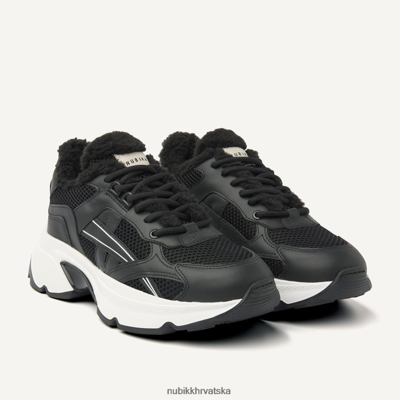 cipele Nubikk ross nomad krznene tenisice žene crno PBP6TP128