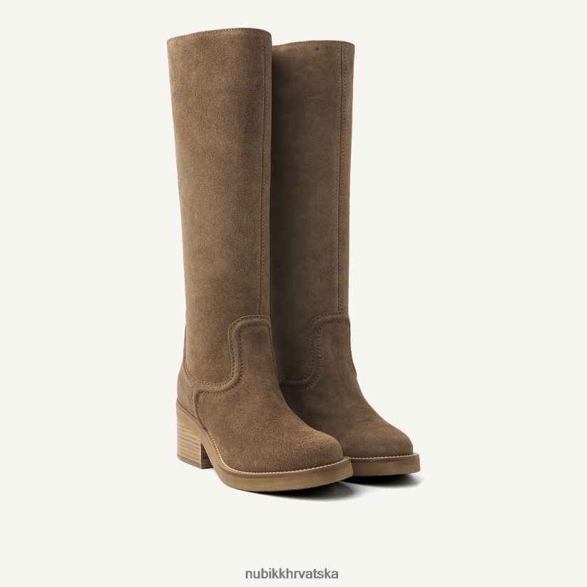cipele Nubikk cassy čizma od brušene kože žene smeđa PBP6TP189
