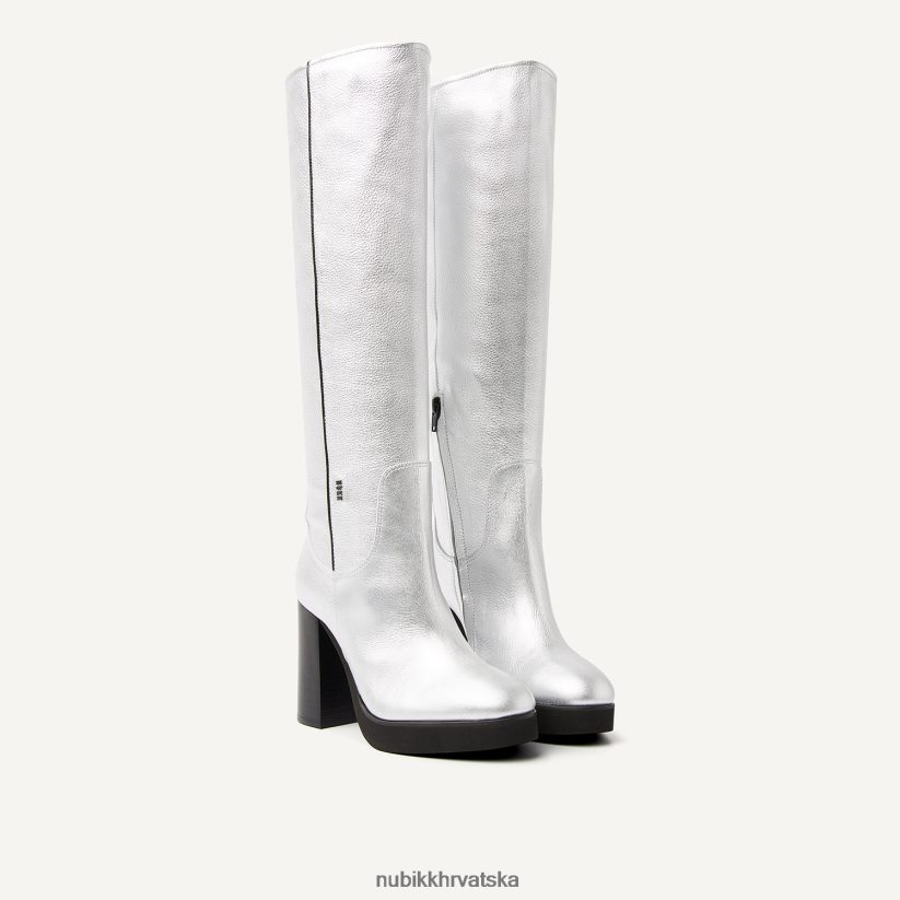 cipele Nubikk hailey rhode visoke čizme žene srebro PBP6TP196